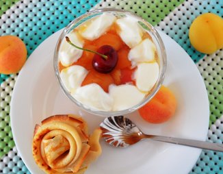 "Ароматные запечённые абрикосы" десерт