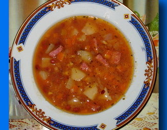 Айнтопф-немецкий суп с копченостями
