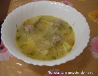 Суп с фрикадельками простой