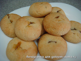 Печенье "Кокосовые шарики с начинкой из чернослива и изюма"