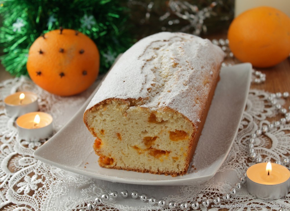 Рождественский кекс с мандаринами