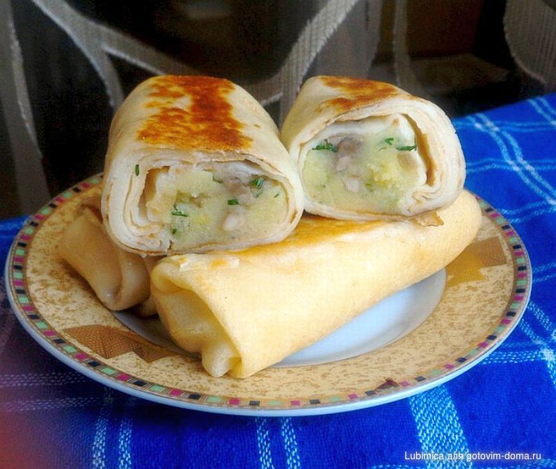 Картофельные блины с начинкой