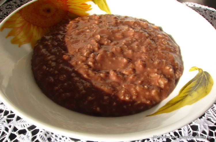 Шоколадная овсяная каша