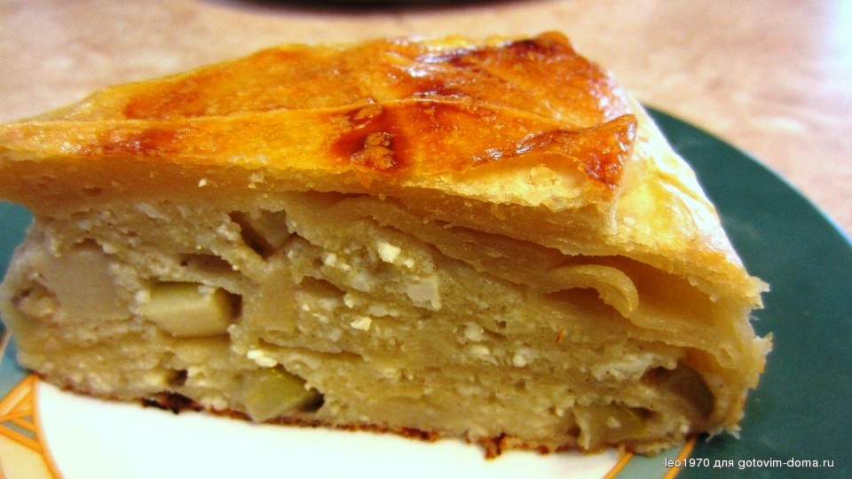 Пирог из теста фило с яблоками