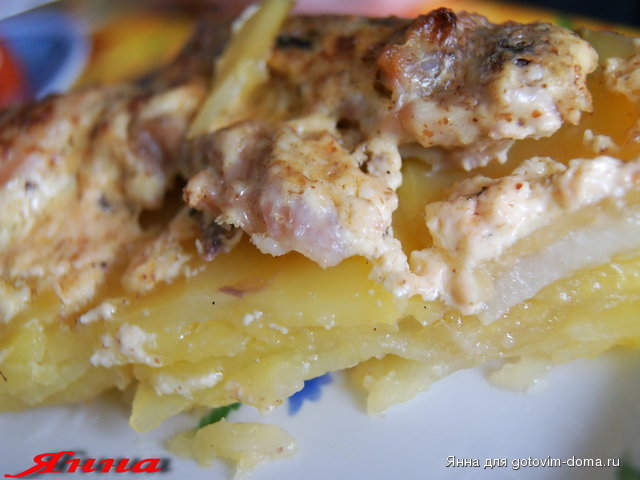картофель с курицей под сметанно-чесночным соусом с аджикой.jpg