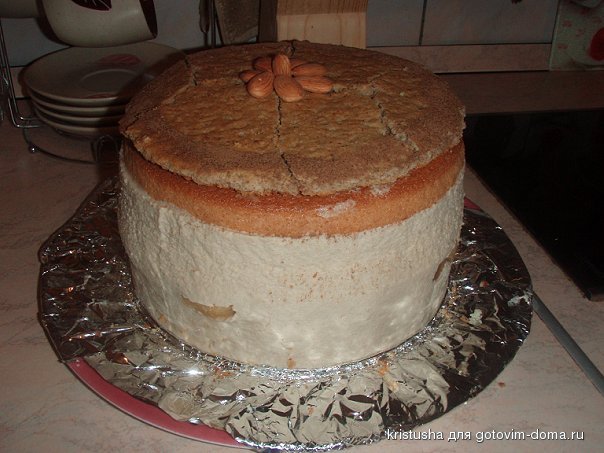 Яблочный торт с карамельным баварским муссом