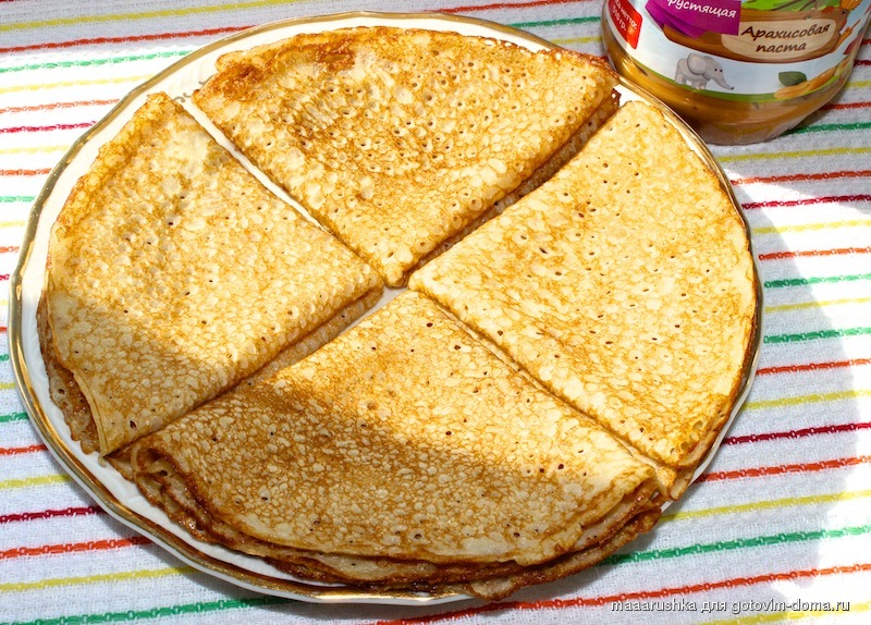 Блины на кефире без яиц