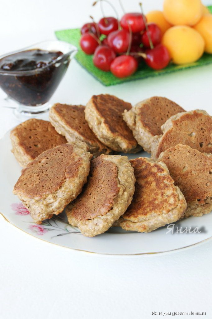 Оладья из льняной муки и какао
