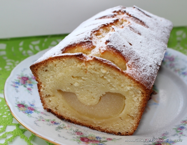 Кекс с грушей