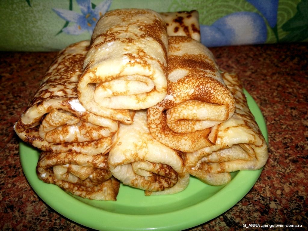 Заварные блинчики с творогом