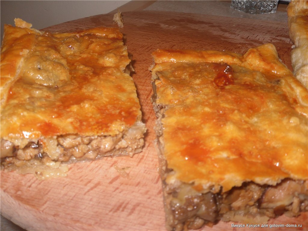 Мясной пирог с фаршем в духовке