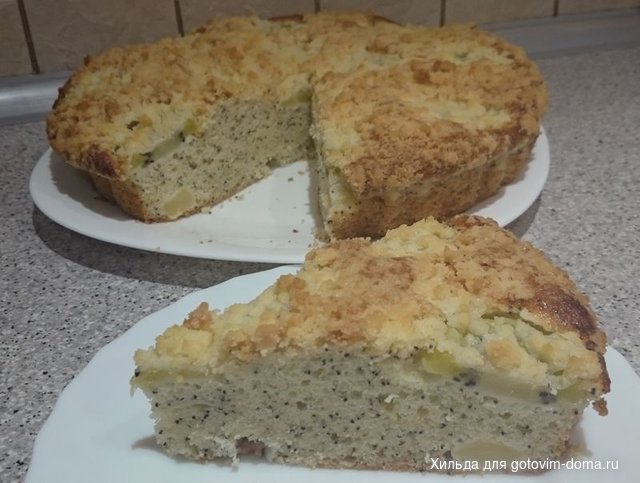 Пирог с ананасом и киви на лимонаде.JPG