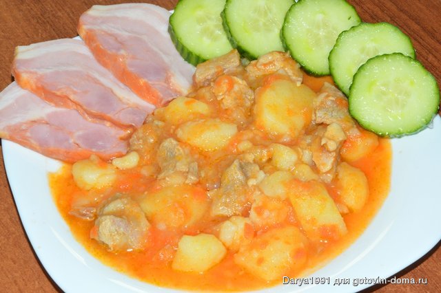Вареная картошка с мясом.JPG