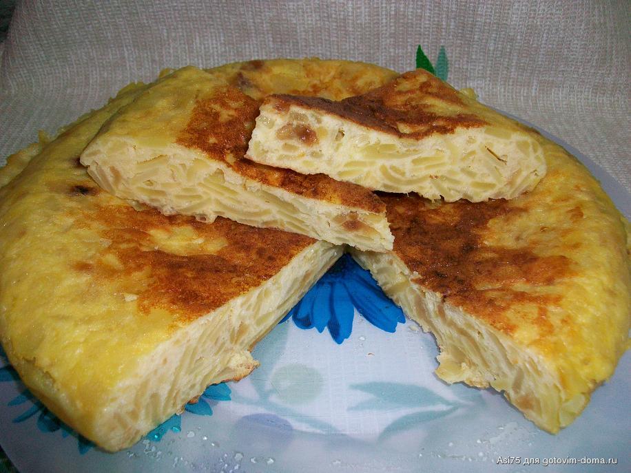 Испанская картофельная Тортилья с луком