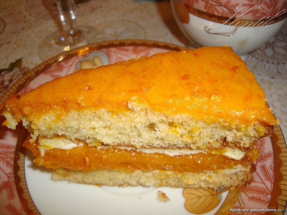Слоеный пирог курага