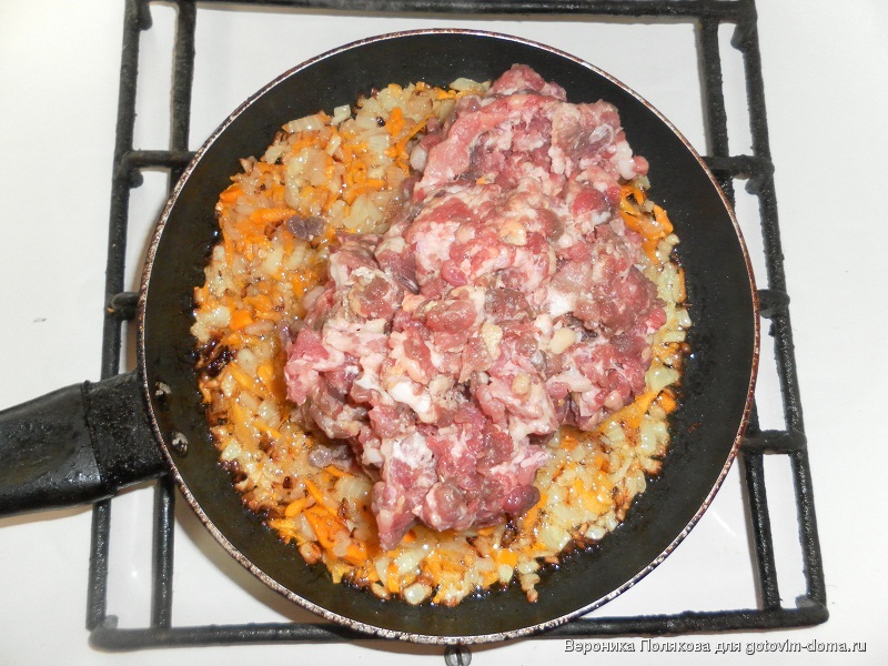 Фарш жареный с луком