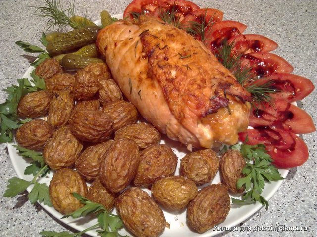 Индейка с беконом и сыром.jpg