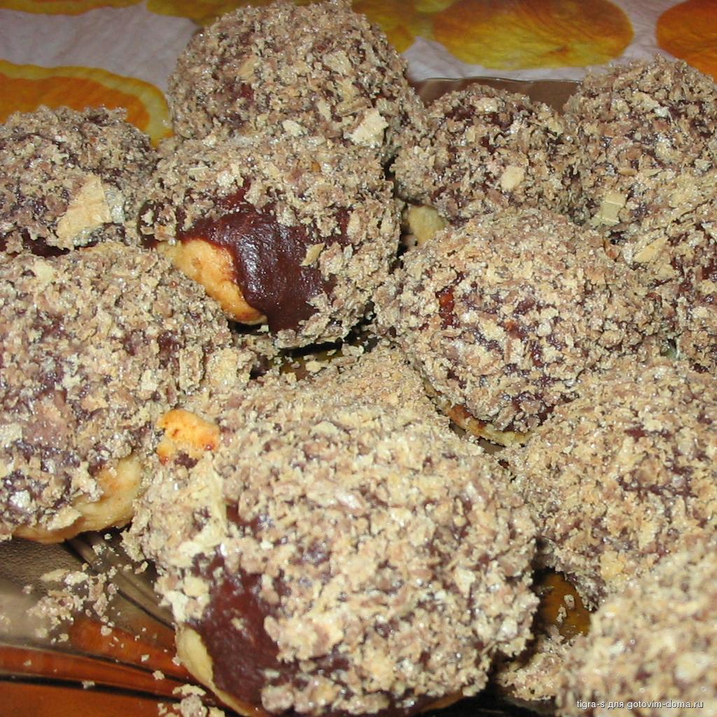 Пирожное Ежик из печенья