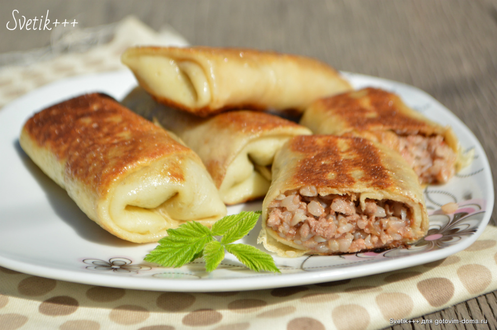 Как фаршировать блины с фаршем