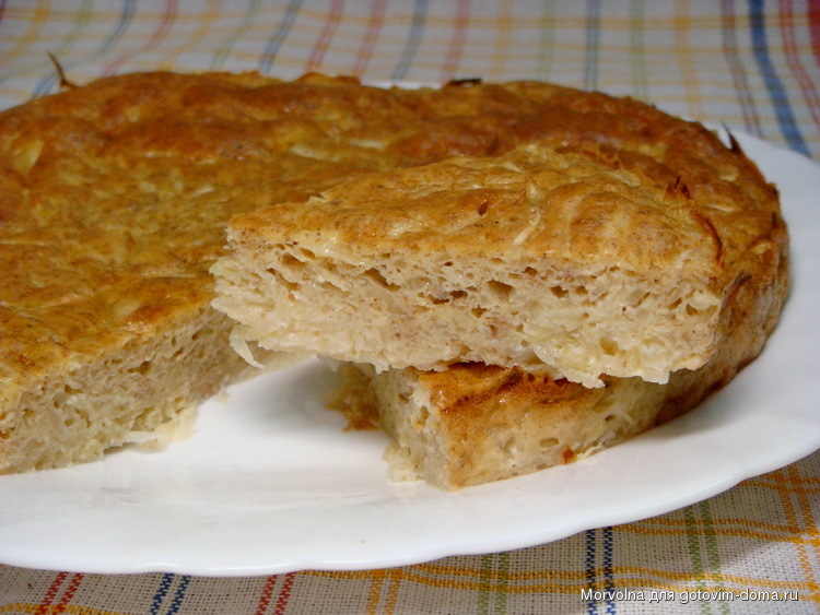 Пирог из ржаной муки на кефире