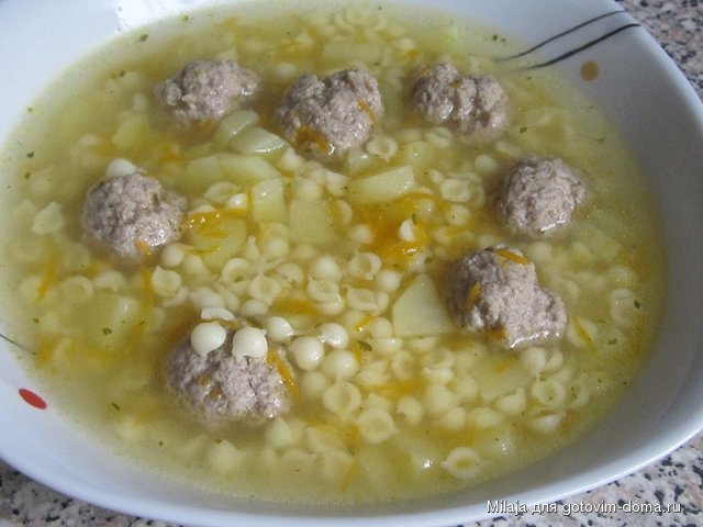 26.06. Суп с макаронами и фрикаделями.JPG