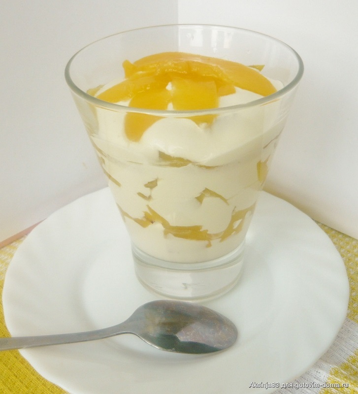 Творожный десерт с ананасом