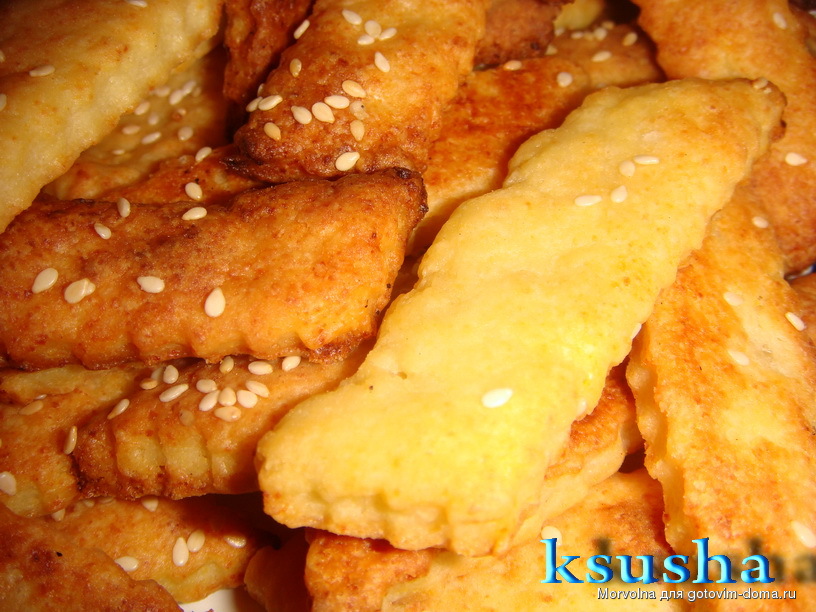 Творожные палочки жареные