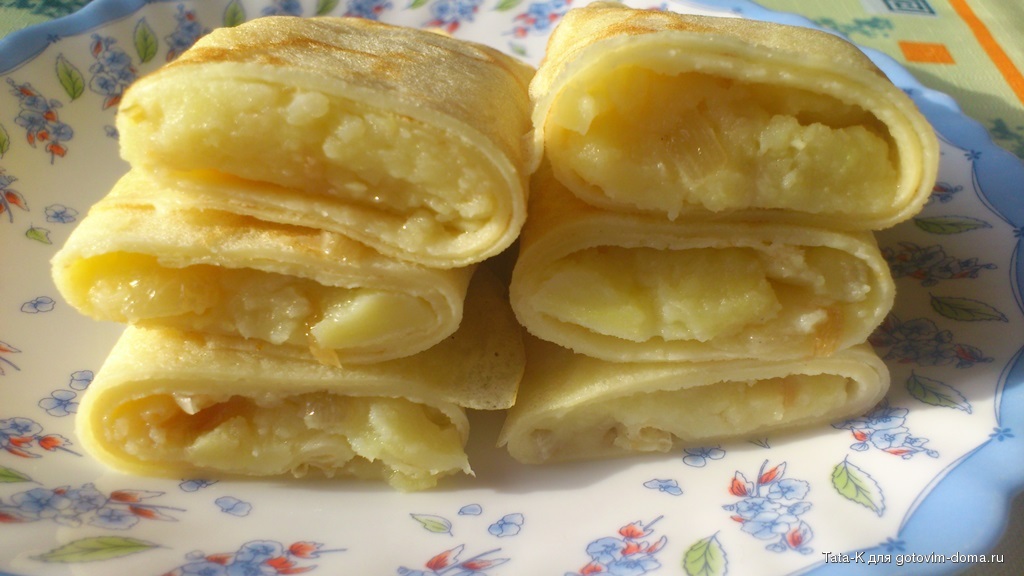 Блинчики с картофелем и луком