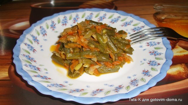 Гарнир из стручковой фасоли с овощами.JPG