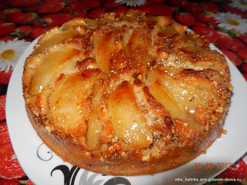 Яблочный пирог с орехами