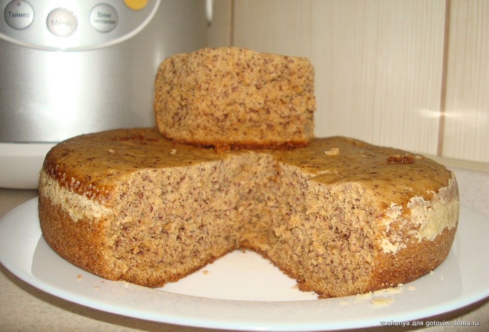 Банановый кекс в мультиварке