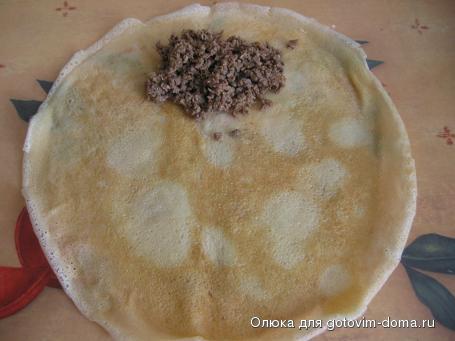 Начинка для блинов из куриных желудков