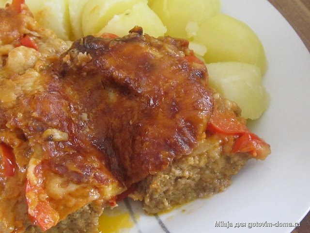 02.06. Мясная запеканка с луком и перцем под цыганским соусом.JPG
