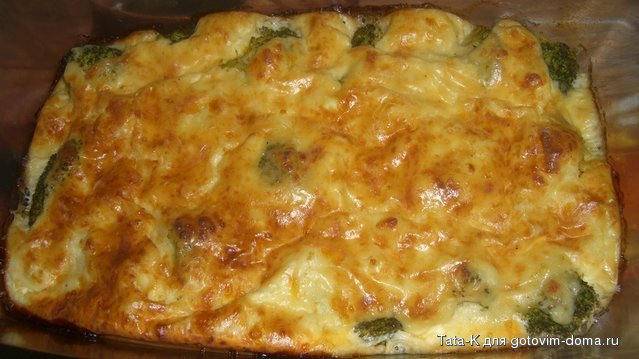 Запеканка с брокколи и творогом.JPG