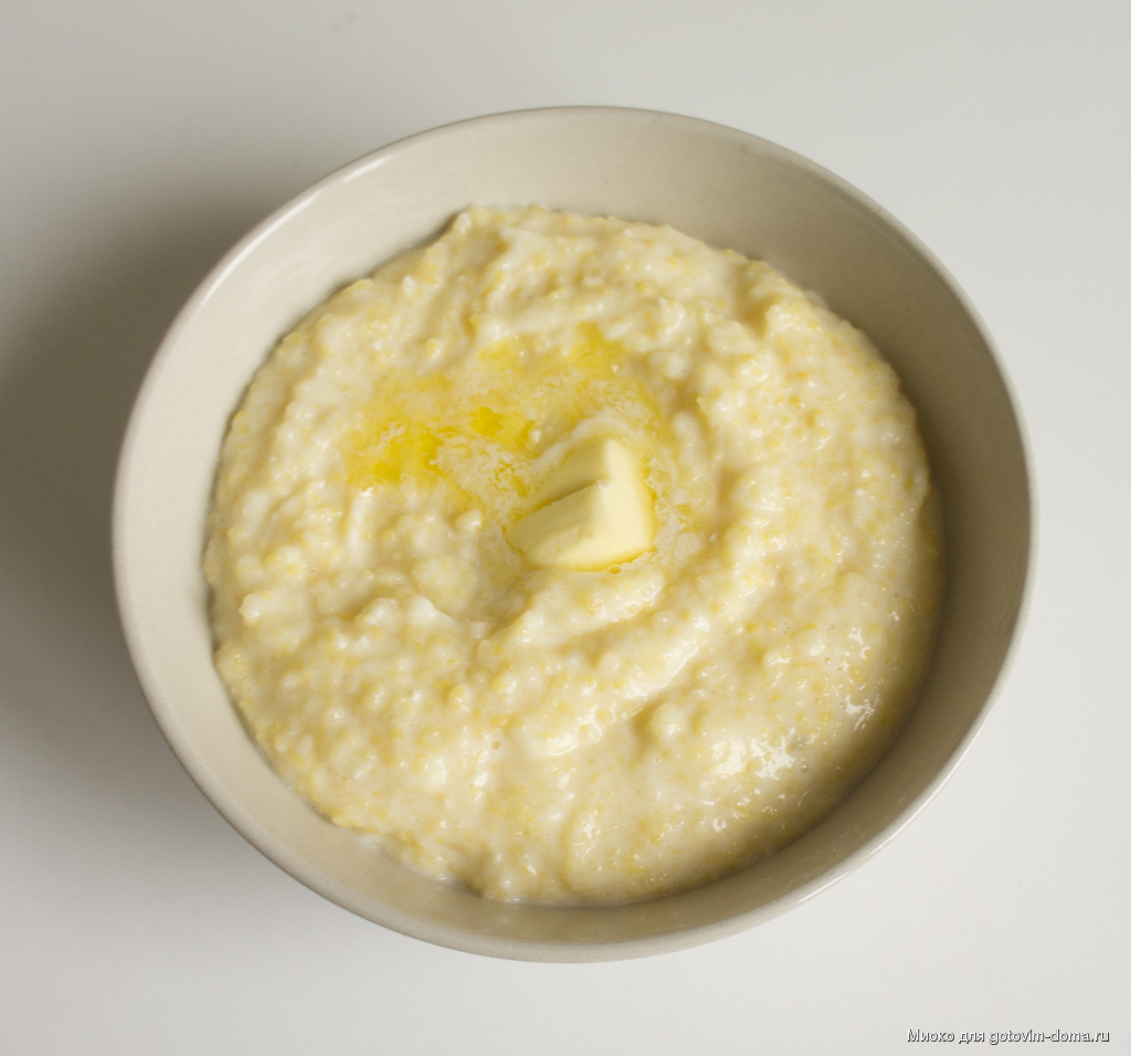 Кукурузная каша на молоке