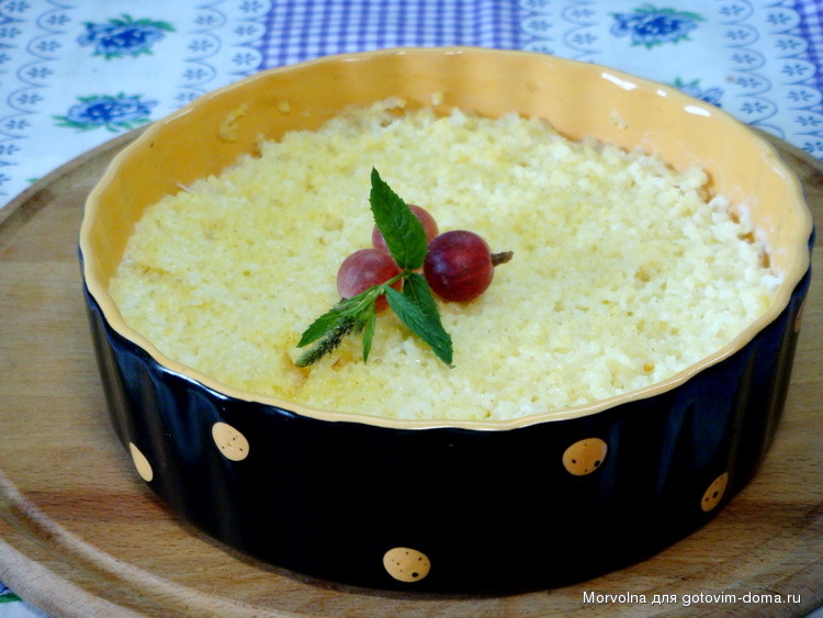 Пирог из пшенной каши