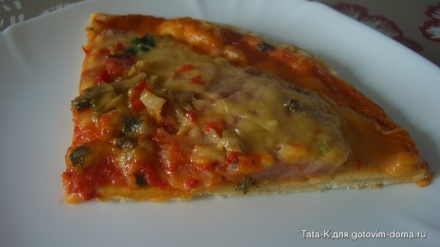 Пицца с ветчиной и грибами.JPG