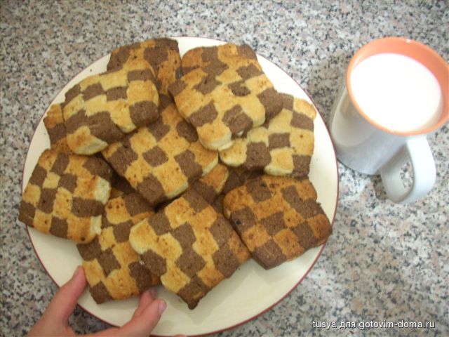 Печенье шахматная доска