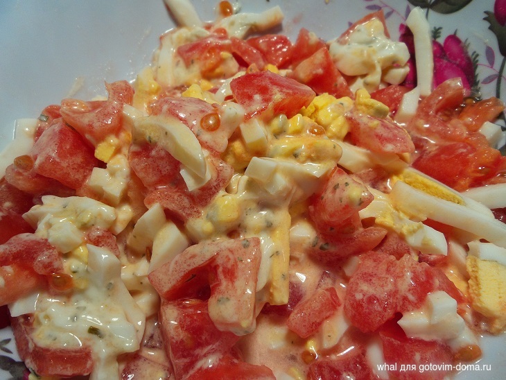 Рецепт салата курица помидор сыр
