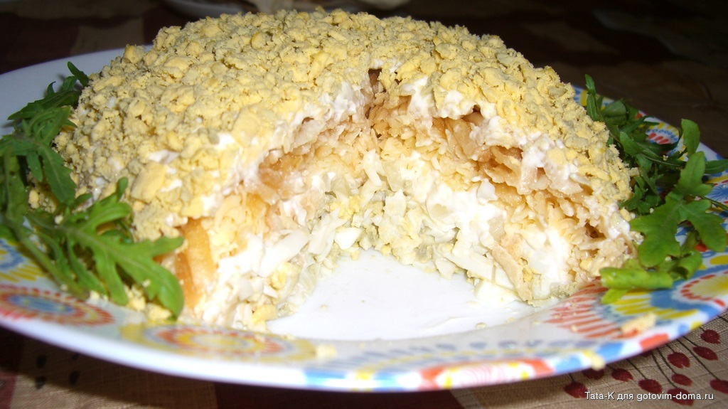 Салат неженка слои