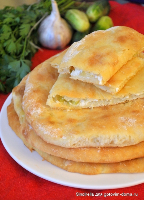 Лепешки с брынзой и зеленью