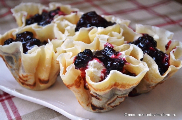 Корзинка из блинов