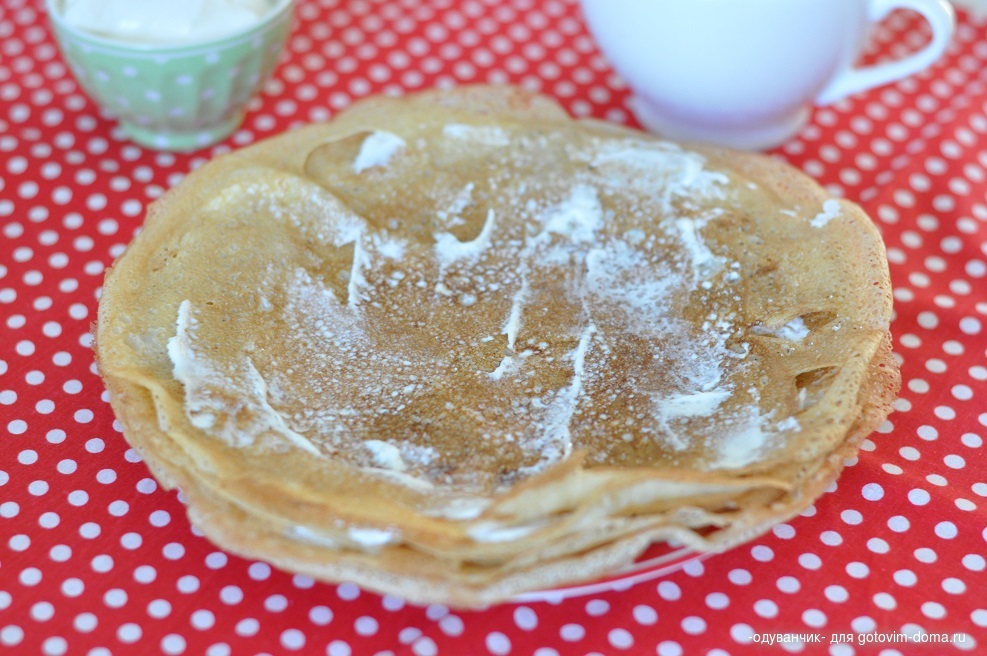 Блины с сахаром