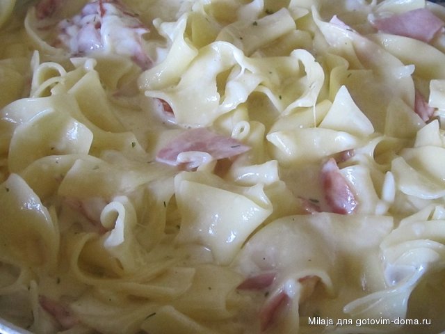 17.07. Паста с ветчиной, сливками и сыром.JPG