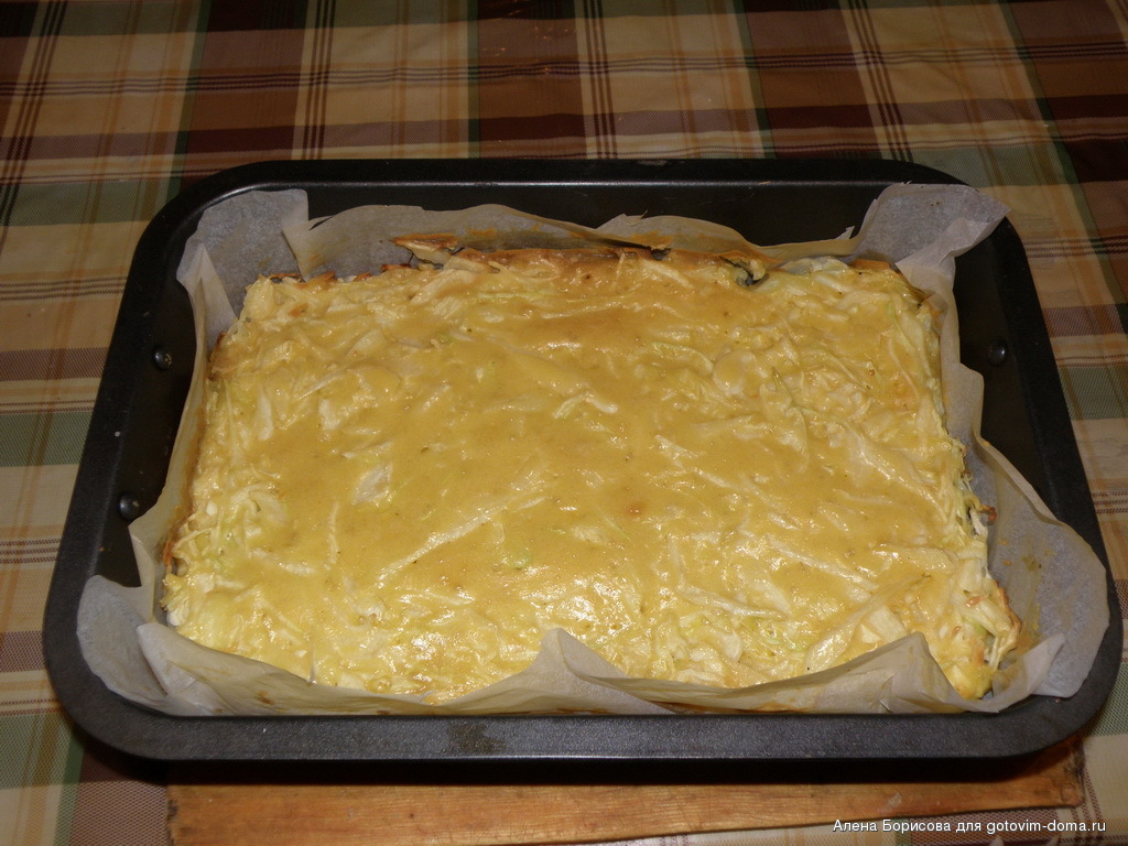Капустой пирог микроволновке