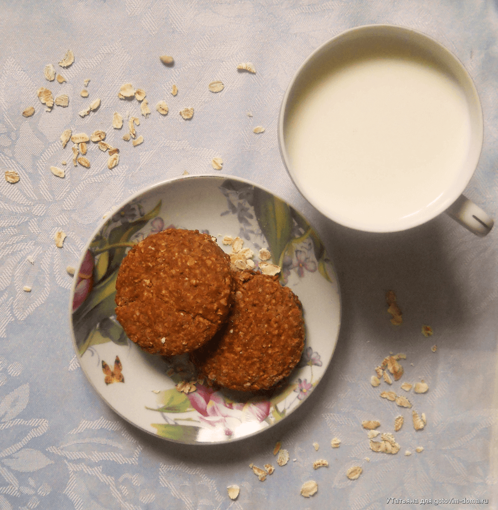 Овсяное печенье на ржаной муке