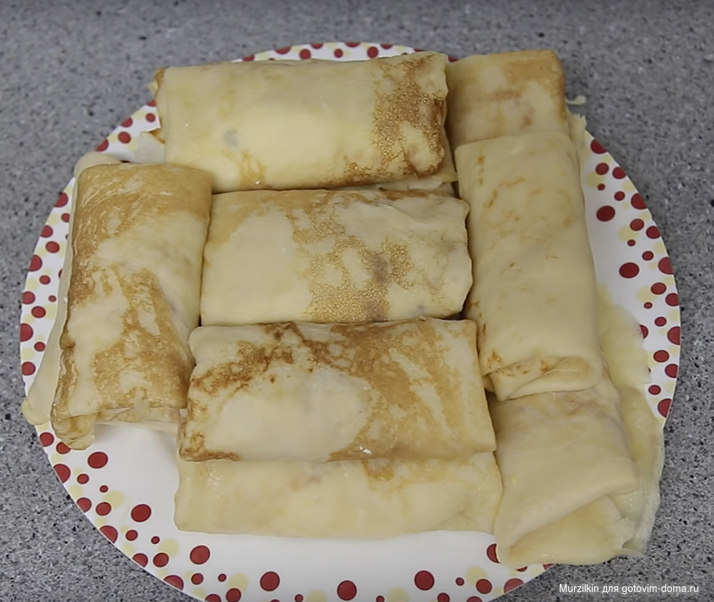 Блины на кефире для фарширования