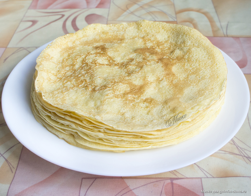 Блины из кукурузной крупы на молоке