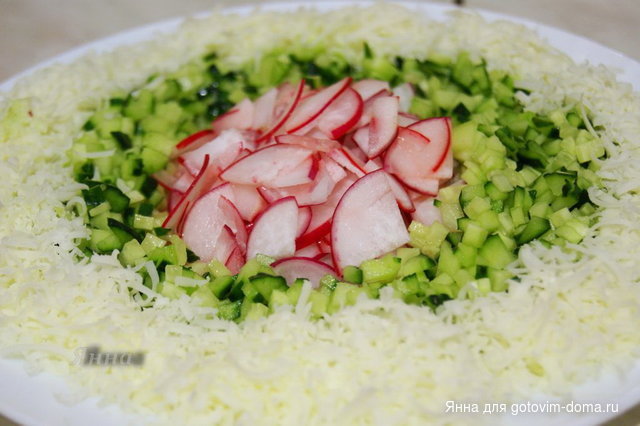 Салат из редиски и огурцов (Salade de radis et de concombres.jpg