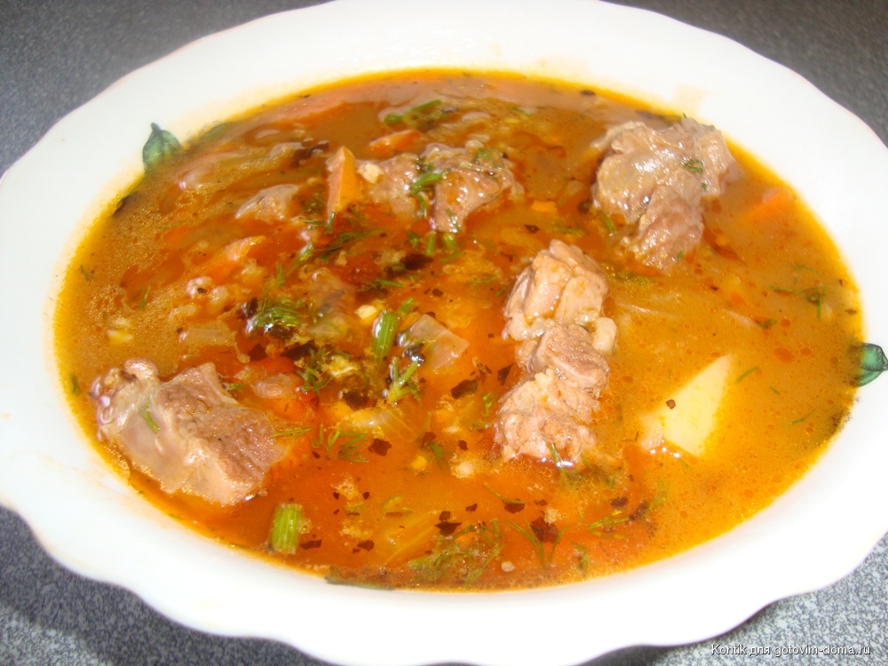 Простой пошаговый фото рецепт того, как приготовить грузинский суп харчо из баранины